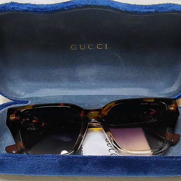 GUCCI WOMEN'S TORTOISE SHELL SUNGLASSES - NEW - Picture 1 of 1